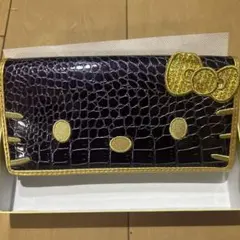 Hello Kitty クロコ型押し 長財布 パープル