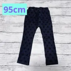 【95cm】 デニム風 ミッキー ボトムス 長ズボン ディズニー キッズ 子供用