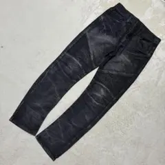 HERE'S ヒアーズ バイカーデニム ジーンズ ブラック M ストレッチ◎のサムネイル