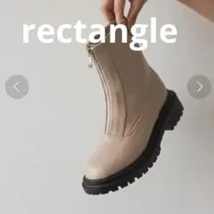 rectangle ブーツ　レクタングル　ジップアップアンクルブーツ　ブーティ