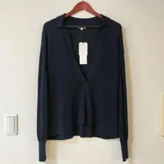 未使用品　BLAMINK　コットンシルクカシミヤ18G　スキッパーニット　36のサムネイル