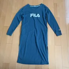 FILA ダークグリーン ロングワンピース