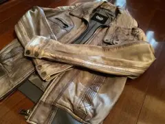 D＆G ヴィンテージ加工 ラムレザーブルゾン