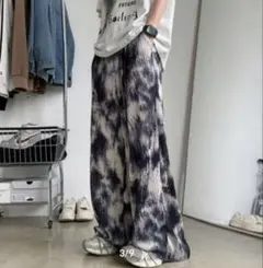 アダムエロペ】【WEB限定】タックギャザープリントパンツ セミワイド