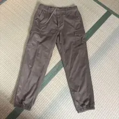 UNIQLO ブラウン カーゴパンツ ゴム入り裾