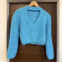 ZARA 胸空きニットトップス