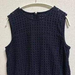 【ROPE’PICNIC】ロペピクニック　オールインワン　38　ネイビー　綿混