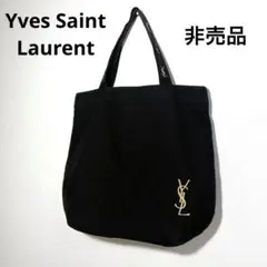 【非売品】イヴサンローラン YSL トートバッグ ロゴ刺繍 ブラック ノベルティのサムネイル