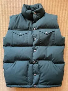 USA製 TNF ノースフェイス ダウンベスト 茶タグ S