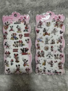 Disney ミッキー ミニー ぷくぷくシール 2点セット
