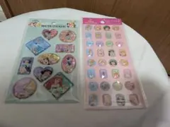 □ディズニープリンセス ウォーターシール ■ストーンシール □2点セット