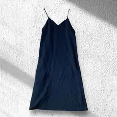 【ジーユー】キャミソールワンピース 肩紐調節可 Vネック シンプル XL