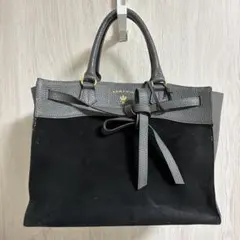 極美品】A.D.M.J コンクルージョンリボントートバッグ シボ革 日本製
