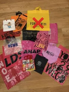 平成ショップ袋セット（FOREVER 21, WEGO, ANAPなど） ギャルのサムネイル