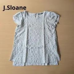 J.Sloane（ ジェイスローアン）ポコポコリップル素材 フリル袖ブラウスのサムネイル