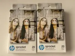 hp sprocket用フォト用紙（背面シール式） zink 20枚入り×2個
