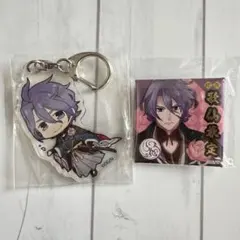 刀剣乱舞 歌仙兼定 アニメイトカフェアクリルキーホルダー 缶バッジ