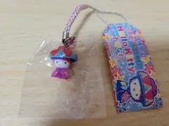 ご当地キティ根付け 沖縄限定 国際通り花笠