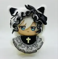 NEW】おすわりぬい服 ちびぐるみ ホワイト×ブラック ねこ耳 - メルカリ
