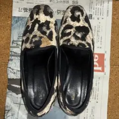 PIPPICHIC 25cmサイズ38 レオパード スリッポン パンプス