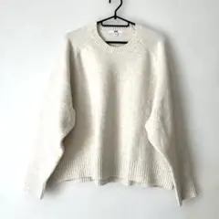 ユニクロ レディース スフレヤーンクルーネックセーター XL オフホワイト