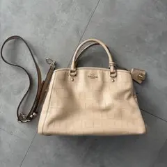 COACH コーチ F37097 型押し 2WAY ハンドバッグ レザー