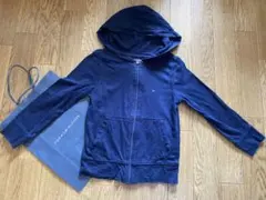 110cm TOMMYHILFIGER パーカー ネイビー 紺色 フラッグ刺繍