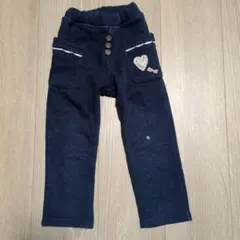 Biquette ビケット ハートモチーフ長ズボン 100 裏起毛