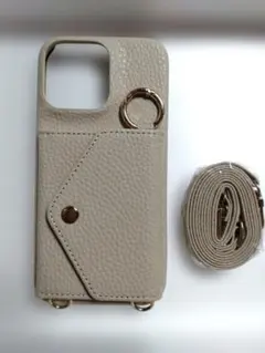 iPhone15 pro maxケース ショルダーストラップ付き