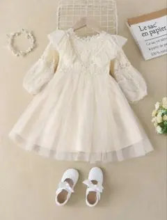 値下げしましたフォーマルドレス 白色 120cm ワンピース