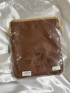 新品ピーナッツPEANUTS 本革ミニショルダー ポシェット肩がけ サブバッグ