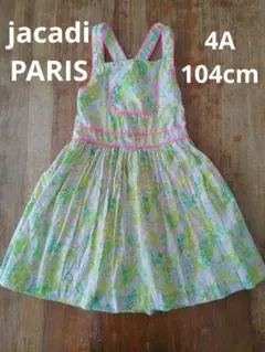 jacadi PARIS 花柄 ノースリーブワンピース 4A 104cmのサムネイル