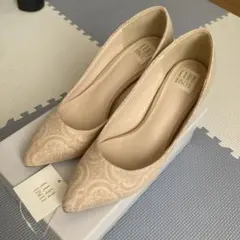 キュリビスキュイ パンプス　レース　ベージュ　結婚式　パーティー　24.5cm