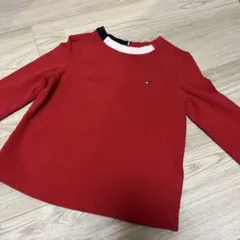 トミーヒルフィガー 赤 長袖カットソー