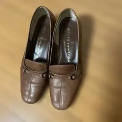 missy madras ローファー ブラウン レザー ブロックヒールのサムネイル