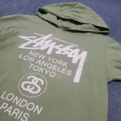 STUSSY／ロンT　パーカー／ワールドツアー