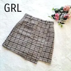 【グレイル】レディース ラップ風デザイン ミニ スカート 裏地パンツタイプ