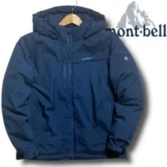 XL モンベル 高機能中綿 エコダウンジャケット 止水ジップ ブルゾン 紺
