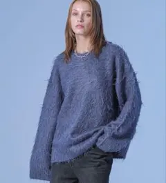 WYM LIDNM】FEATHER SMOOTH MELANGE KNIT - メルカリ