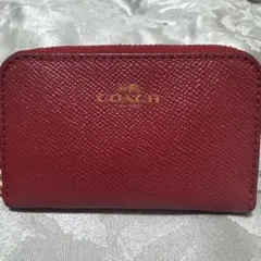 COACH 赤 レザー コインケース