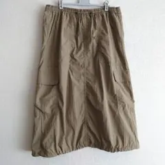 テックカーゴミディスカート+EC丈短め　４Ｌサイズ　　カーキ色