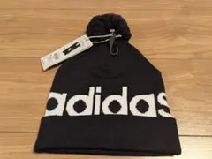adidas　メンズ　レディース　男女兼用　ボンボン　ニット帽　黒　新品