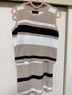 CRYX ニットノースリーブセットアップ