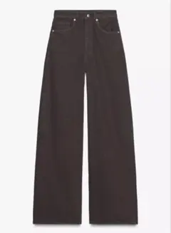 ZARA ワイドレックジーンズ　ブラウン