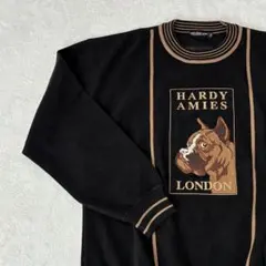 HARDY ハーディエイミス　イヌ　刺繍　トレーナー