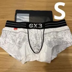 GX3 ボクサーパンツ ペイズリー風 ホワイト Sサイズ S
