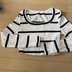 SHEIN ボーダー 長袖 カットソー XS