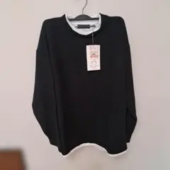 新品【しまむら】 メンズ 長袖カットソー LL ★カラー★チャコール★