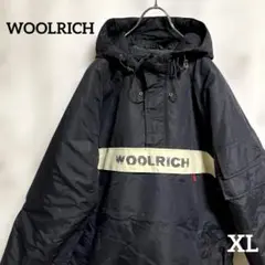 USA製◆ウールリッチ　ハーフジップナイロンジャケット　ジャンバ―　XL　黒
