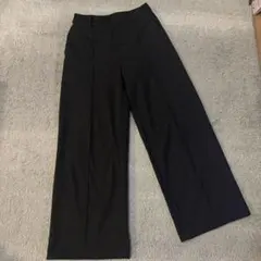 今期購入UNIQLO ブラッシュドジャージーワイドパンツ M ダークグレー